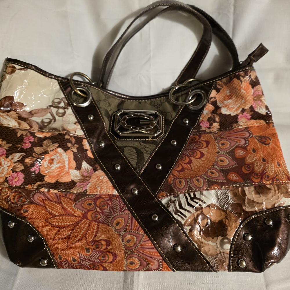 Guess Multicolor Patchwork Tote Bag - image 1